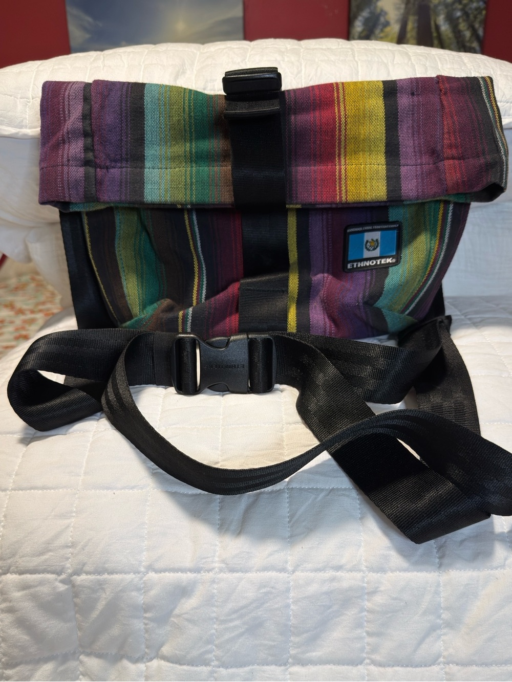 Ethnotek Guatemala Fabric Messenger Bag Crossbody Travel Bag